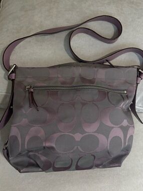 Coach Purple Signature Jacquard Crossbody Bag